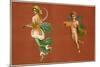 Pompeii Mural, Cherub-null-Mounted Art Print