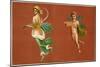 Pompeii Mural, Cherub-null-Mounted Art Print