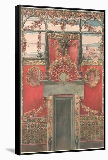 Pompeii Mural-null-Framed Stretched Canvas