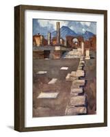 Pompeii, the Forum-Maurice Greiffenhagen-Framed Photographic Print