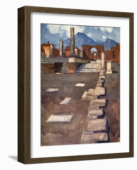 Pompeii, the Forum-Maurice Greiffenhagen-Framed Photographic Print