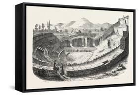 Pompeii: Theatre, Italy. 1855-null-Framed Stretched Canvas