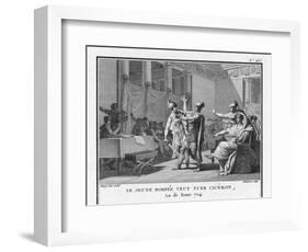 Pompeius' Son Sextus Pompeius Magnus Opposes Cicero's Policies and Threatens to Kill Him-Augustyn Mirys-Framed Art Print