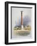 Pompey's Pillar, Alexandria, 19th Century-David Roberts-Framed Giclee Print