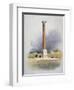 Pompey's Pillar, Alexandria, 19th Century-David Roberts-Framed Giclee Print