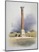 Pompey's Pillar, Alexandria, 19th Century-David Roberts-Mounted Giclee Print