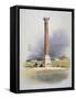 Pompey's Pillar, Alexandria, 19th Century-David Roberts-Framed Stretched Canvas