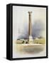 Pompey's Pillar, Alexandria, Egypt, 19th century-David Roberts-Framed Stretched Canvas