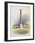 Pompey's Pillar, Alexandria, Egypt, 19th century-David Roberts-Framed Giclee Print