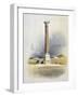 Pompey's Pillar, Alexandria, Egypt, 19th century-David Roberts-Framed Giclee Print