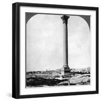 Pompey's Pillar, the Sailor's Landmark, and Modern Alexandria, Egypt, 1905-Underwood & Underwood-Framed Photographic Print