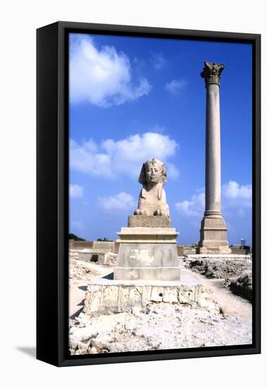 Pompeys Pillar, Alexandria, Egypt-Vivienne Sharp-Framed Stretched Canvas