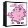 Pompom Poodle - caricature-Neale Osborne-Framed Stretched Canvas