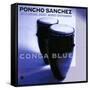 Poncho Sanchez - Conga Blue-null-Framed Stretched Canvas