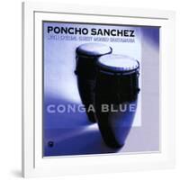 Poncho Sanchez - Conga Blue-null-Framed Art Print