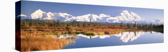Pond, Alaska Range, Denali National Park, Alaska, USA-null-Stretched Canvas
