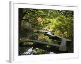 Pond and Walkway in Oyama Jinja Shrine, Kanazawa, Ishikawa Prefecture, Japan, Asia-Christian Kober-Framed Photographic Print