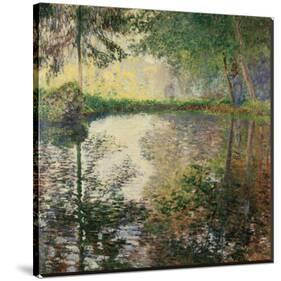 Pond at Montgeron, c.1876-Claude Monet-Stretched Canvas