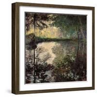 Pond at Montgeron, C1876-Claude Monet-Framed Giclee Print