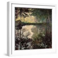 Pond at Montgeron, C1876-Claude Monet-Framed Giclee Print