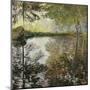 Pond at Montgeron-Claude Monet-Mounted Art Print