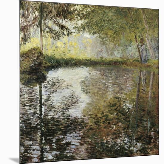Pond at Montgeron-Claude Monet-Mounted Art Print