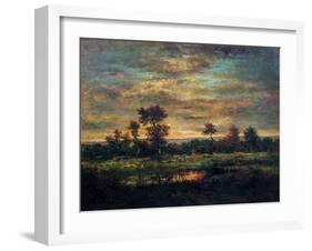 Pond at the Edge of a Wood-Th?odore Rousseau-Framed Giclee Print