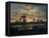 Pond at the Edge of a Wood-Th?odore Rousseau-Framed Stretched Canvas