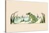 Pond Frog-Frances Beem-Stretched Canvas