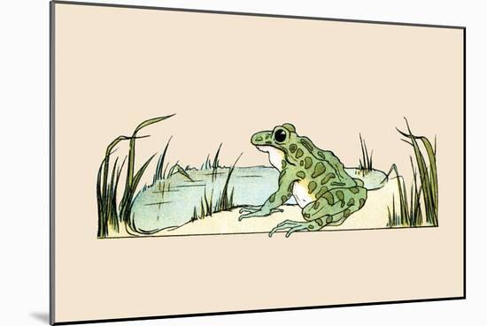 Pond Frog-Frances Beem-Mounted Art Print