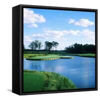 Pond in a Golf Course, Carolina Golf and Country Club, Charlotte, North Carolina, USA-null-Framed Stretched Canvas