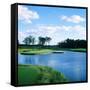 Pond in a Golf Course, Carolina Golf and Country Club, Charlotte, North Carolina, USA-null-Framed Stretched Canvas