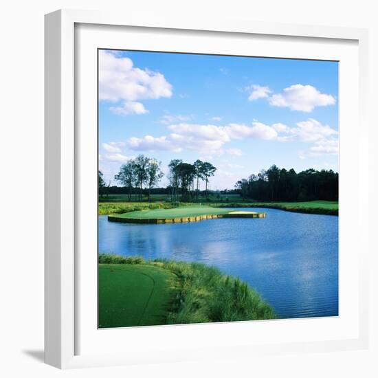 Pond in a Golf Course, Carolina Golf and Country Club, Charlotte, North Carolina, USA-null-Framed Photographic Print