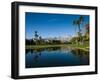 Pond in a Golf Course, Desert Princess Country Club, Palm Springs, Riverside County, California-null-Framed Premium Photographic Print