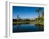 Pond in a Golf Course, Desert Princess Country Club, Palm Springs, Riverside County, California-null-Framed Premium Photographic Print