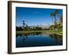 Pond in a Golf Course, Desert Princess Country Club, Palm Springs, Riverside County, California-null-Framed Photographic Print