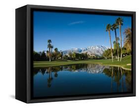 Pond in a Golf Course, Desert Princess Country Club, Palm Springs, Riverside County, California-null-Framed Stretched Canvas