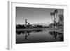 Pond in a golf course, Desert Princess Country Club, Palm Springs, Riverside County, California...-null-Framed Photographic Print