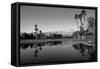 Pond in a golf course, Desert Princess Country Club, Palm Springs, Riverside County, California...-null-Framed Stretched Canvas