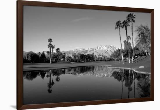 Pond in a golf course, Desert Princess Country Club, Palm Springs, Riverside County, California...-null-Framed Photographic Print