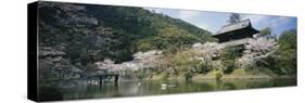 Pond in Front of a Building, Iwakuni, Japan-null-Stretched Canvas