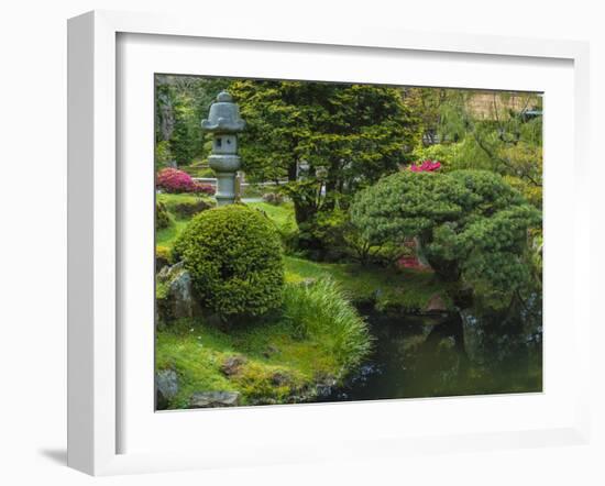 Pond in Japanese Tea Garden, San Francisco, California, USA-Anna Miller-Framed Premium Photographic Print