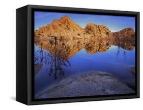 Pond in Joshua Tree National Park, Barker Tank, California, USA-Charles Gurche-Framed Stretched Canvas