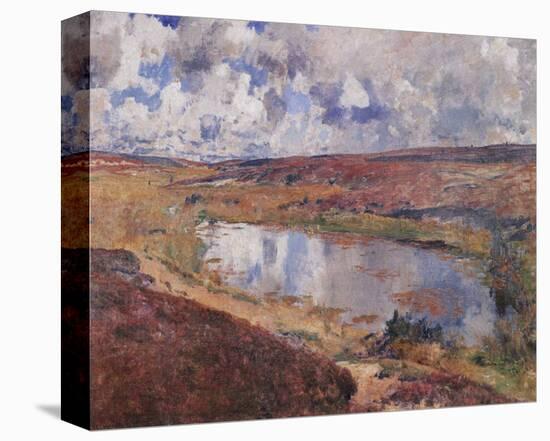 Pond in the Heath-Eugen Bracht-Stretched Canvas