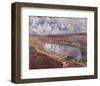 Pond in the Heath-Eugen Bracht-Framed Art Print