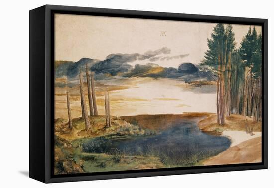 Pond in the Woods (Weiher im Walde). Watercolour and tempera Inv. 5218-167.-Albrecht Dürer-Framed Stretched Canvas