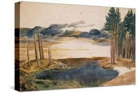 Pond in the Woods (Weiher im Walde). Watercolour and tempera Inv. 5218-167.-Albrecht Dürer-Stretched Canvas