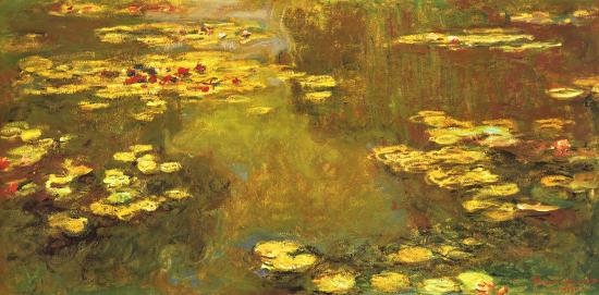 Pond of Waterlilies, 1919-Claude Monet-Framed Textured Art