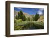 Pond, Reeds and Poplar Trees, Bannockburn, Central Otago, South Island, New Zealand-David Wall-Framed Photographic Print