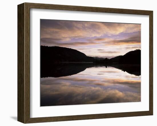 Pond Reflection and Clouds at Dawn, Kristiansand, Norway, Scandinavia, Europe-Jochen Schlenker-Framed Photographic Print